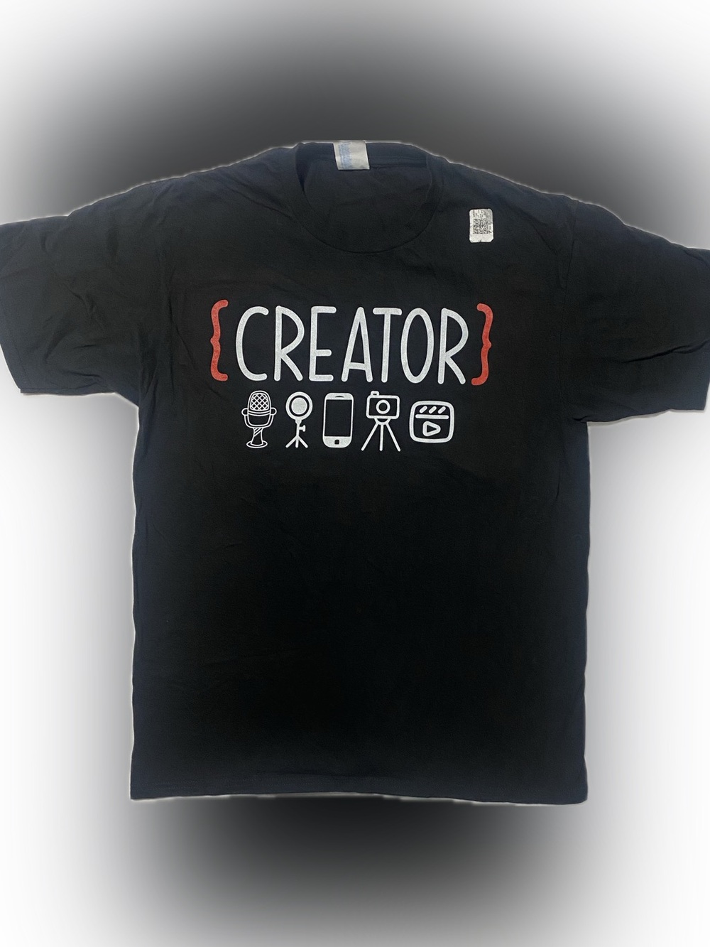 Port and Company Black "CREATOR" Graphic Tee with Red Accents